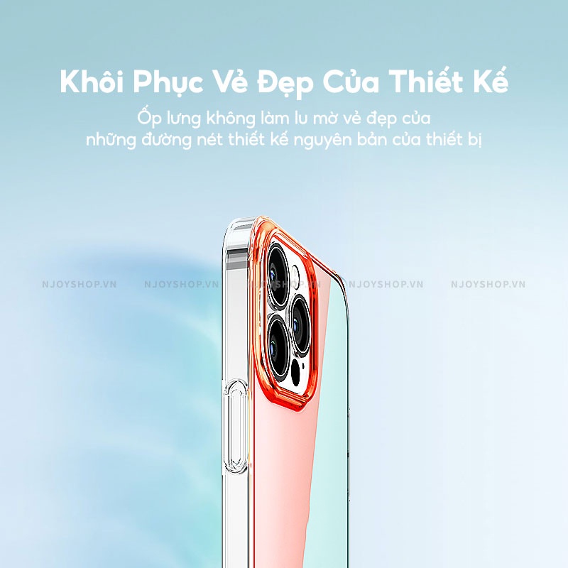 Ốp Lưng Cứng Phản Quang Đổi Màu Chống Ố Vàng Cho Điện Thoại IP13/14 Pro Max Memumi Hologram Njoyshop