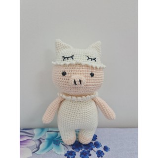 gấu móc len bộ chân ngắn 30cm