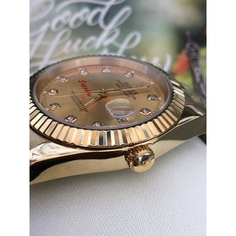 Đồng hồ Nam Rolex, kính saphire chống xước, size 36