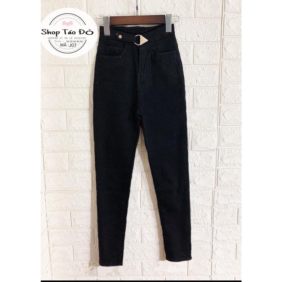 (TÁO ĐỎ BIGSIZE 55-90KG) Quần jean nữ lưng siêu cao co giãn có khóa tam giác kiểu J07 (ảnh thật shop chụp 100%)
