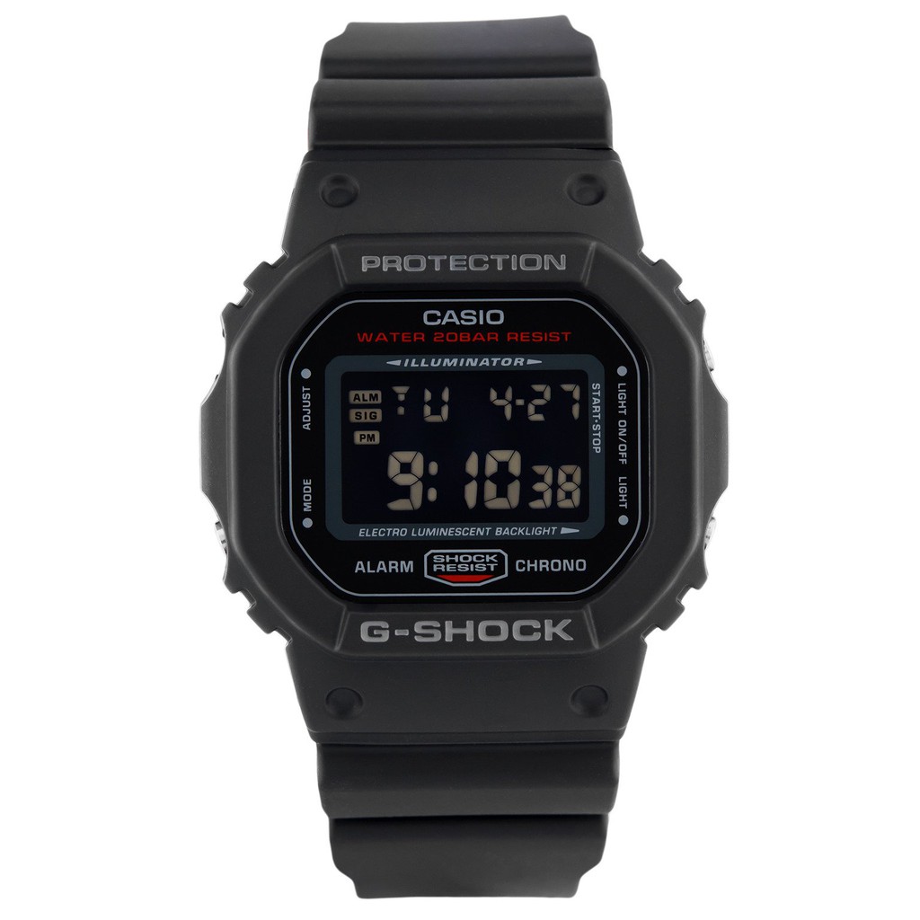 Đồng hồ nam dây nhựa Casio G-Shock chính hãng Anh Khuê DW-5600HR-1DR