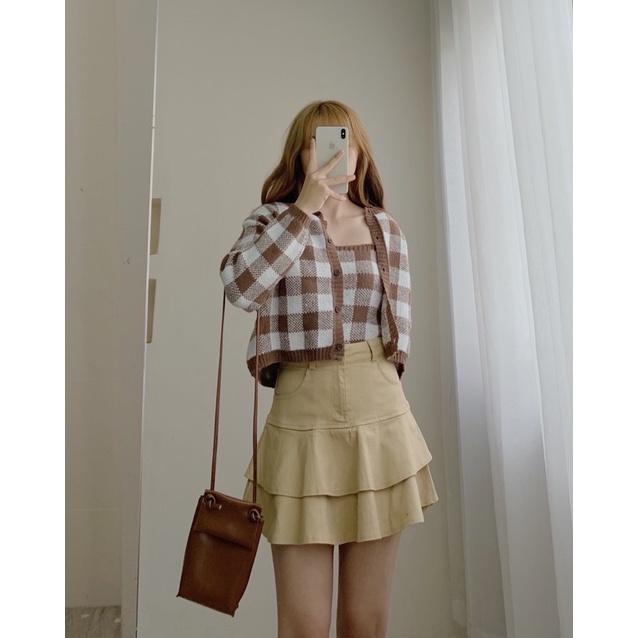 Chân váy kaki 2 lớp bèo