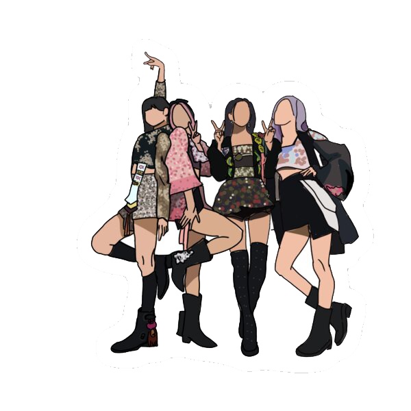 Bộ 30 Sticker hình dán BLACKPINK, LISA, JISOO, ROSE, JENNIE, hình dán pvc, hình dán laptop, hình dán nón bảo hiểm