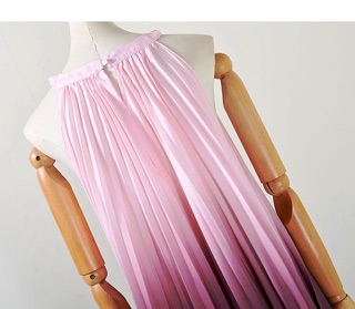 Đầm maxi màu ombre xếp ly