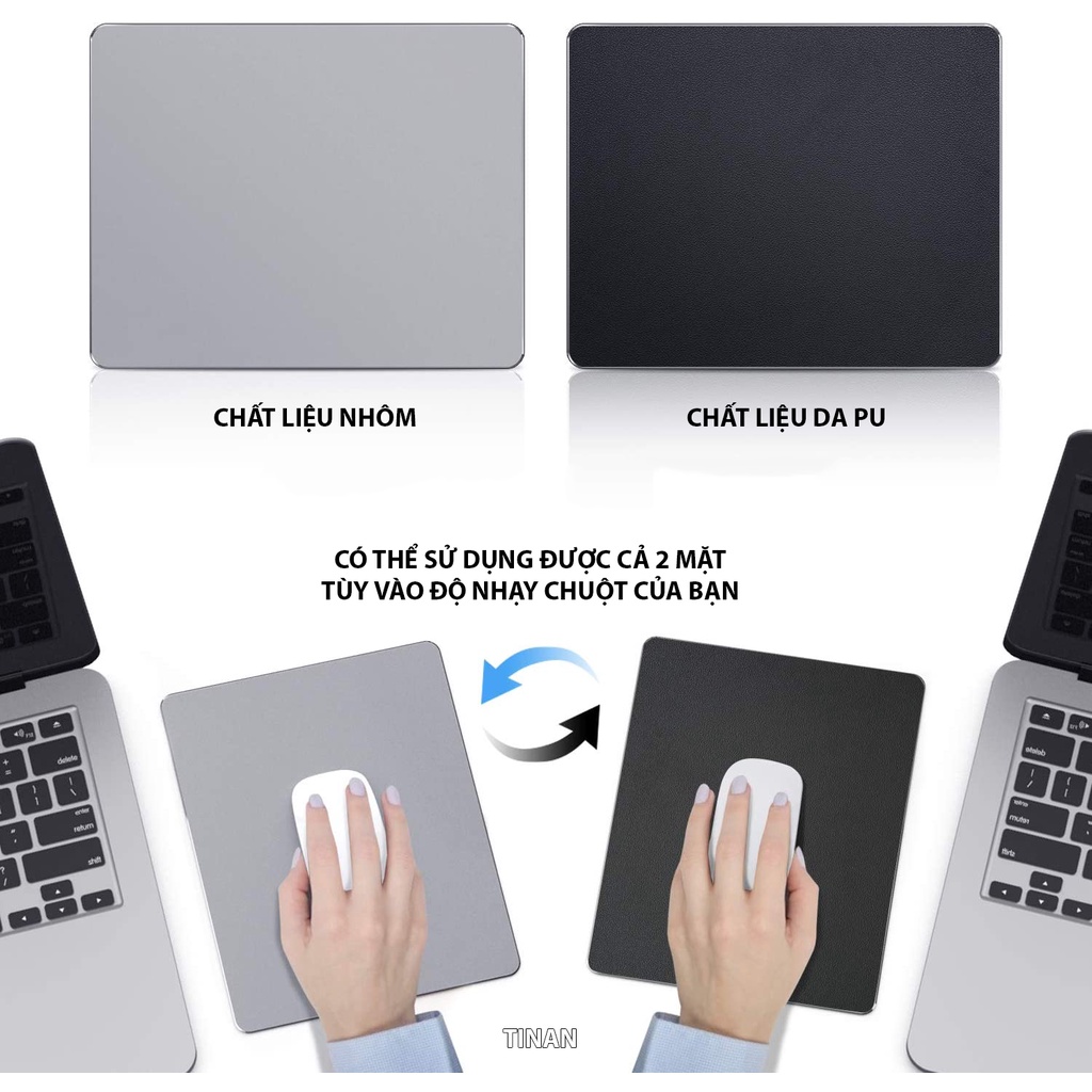 Miếng Lót Chuột Aluminum ( Mouse pad ) - Bàn di chuột nhôm