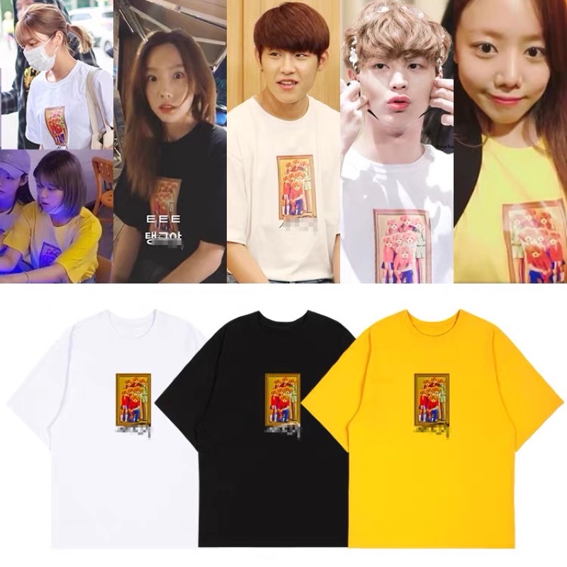 Áo thun Nerdy hình gấu Jisoo BLACKPINK, Taeyeon SNSD, Jungyeon TWICE, Sungjae BTOB, Namjoo APINK, DIA