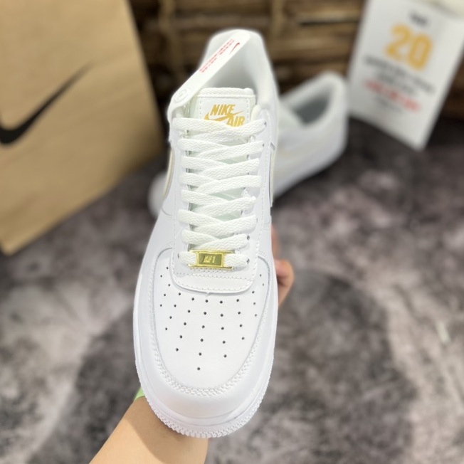 Giày AF1 Trắng Vạch Vàng Cao Cấp