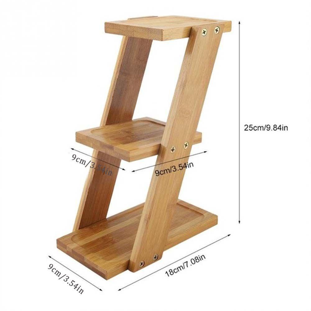 1 Giá Đỡ Chậu Hoa / Cây Cảnh 3 Tầng Bằng Gỗ Dùng Trang Trí
