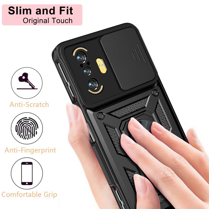 Ốp Điện Thoại Dạng Giáp Có Vòng Đỡ Nam Châm Cho Redmi K50 Gaming K40 K40 Pro Plus