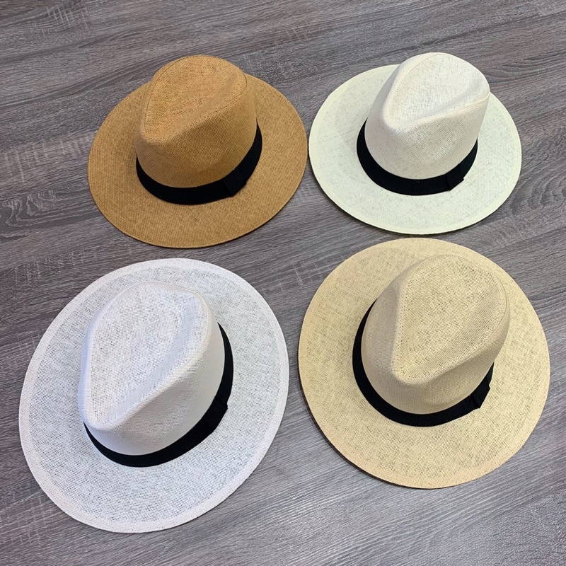 Nón NHẬP KHẨU Panama Cói Giấy Vành Mềm 8cm Form Chuẩn (Đóng Khung Chống Hư Nón)
