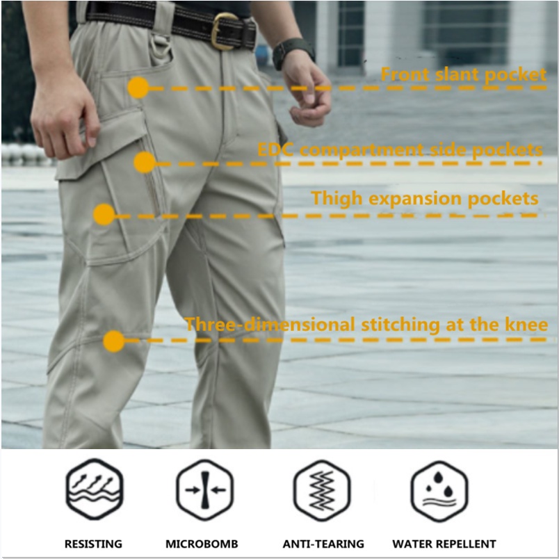 Quần Quân Đội Dáng Rộng Nhiều Túi Dày Dặn Chống Mòn Chống Thấm Nước X9 / X7 | BigBuy360 - bigbuy360.vn