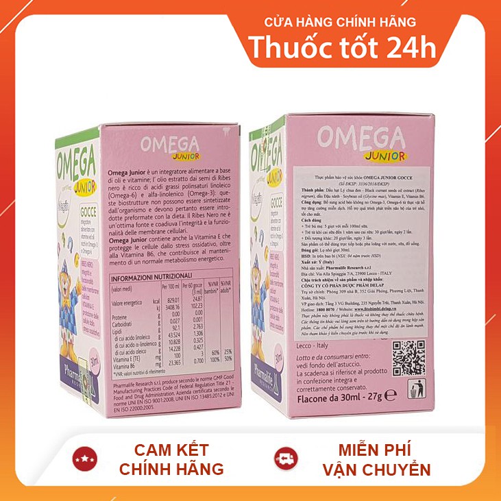 OMEGA JUNIOR PHÁT TRIỂN TRÍ NÃO CHO BÉ LỌ NHỎ GIỌT 30ML