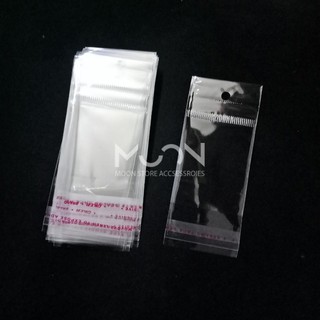 Số 5 túi opp trong suốt có lỗ treo và keo dán mép gói hàng tiện lợi - moon star acc