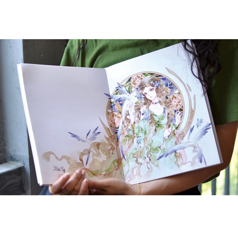 Hoa Gian Nguyệt - Artbook vở tranh nghệ thuật thiếu nữ cổ trang