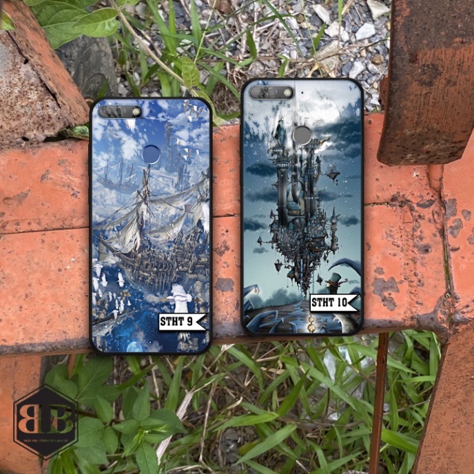 Ốp lưng kính cường lực Huawei Y6 Prime 2018 hình sơn thủy hữu tình