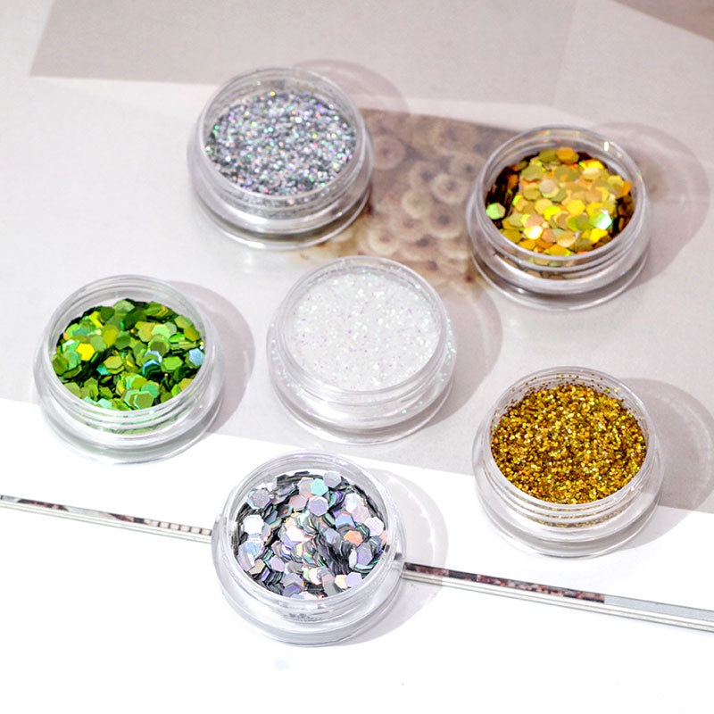 Hộp Kim Tuyến Lục Giác Đính Móng Nghệ Thuật