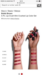♥️♥️ Set son BOBBI BROWN gồm 5 thỏi son mini