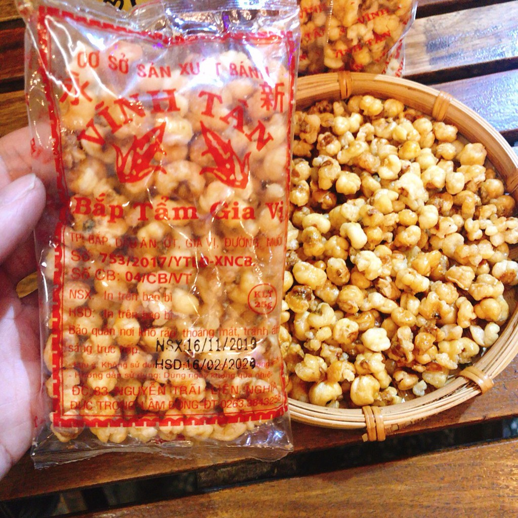 Bắp Rang Rim Mắm Ớt Vĩnh Tân 25g | Đặc Sản Đà Lạt - Đức Trọng | Nhà Na