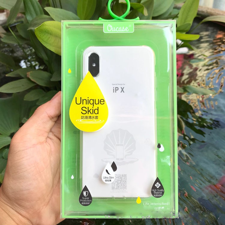 Ốp lưng iPhone X Silicon hiệu Oucase - (Trong suốt)