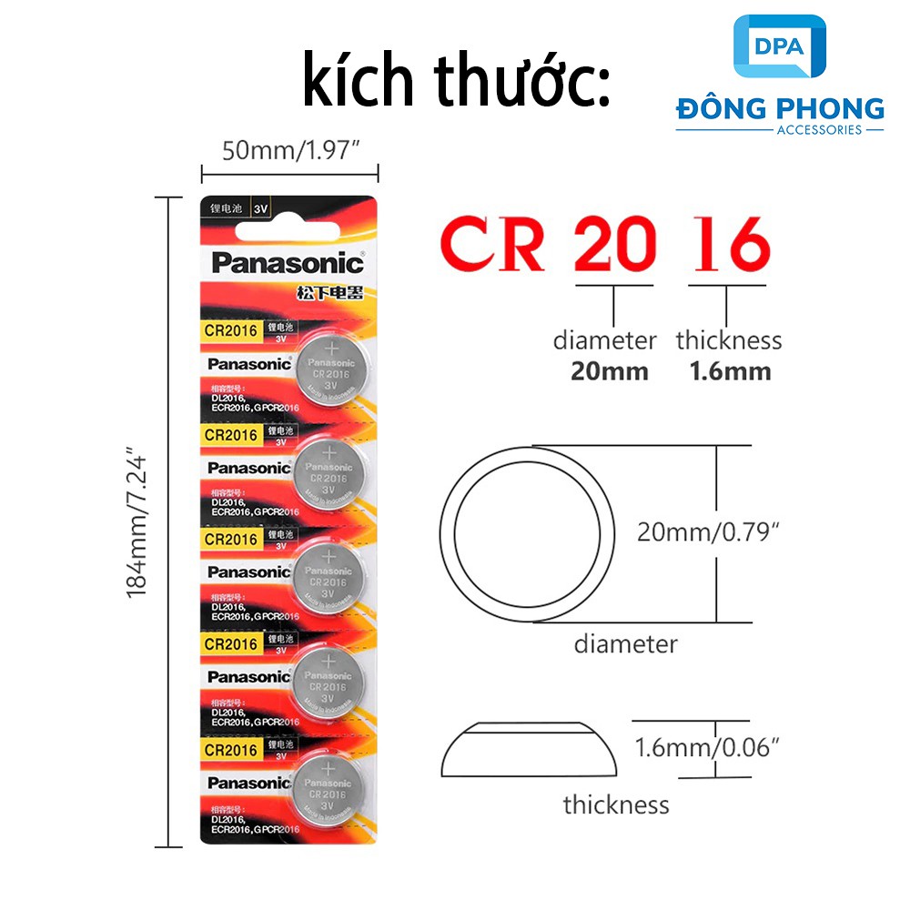 Pin Panasonic Cmos CR2016 Lithium 3V Chính Hãng