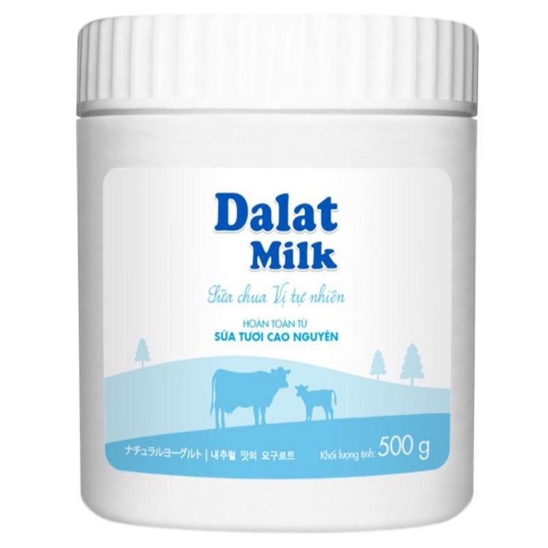 Sữa Chua vị tự nhiên Dalat Milk Hộp 500Ggg