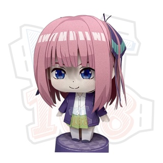 Mô hình giấy Anime Chibi Nino Nakano - Nhà có 5 nàng dâu (5 Toubun no Hanayome) + kit hộp trang trí