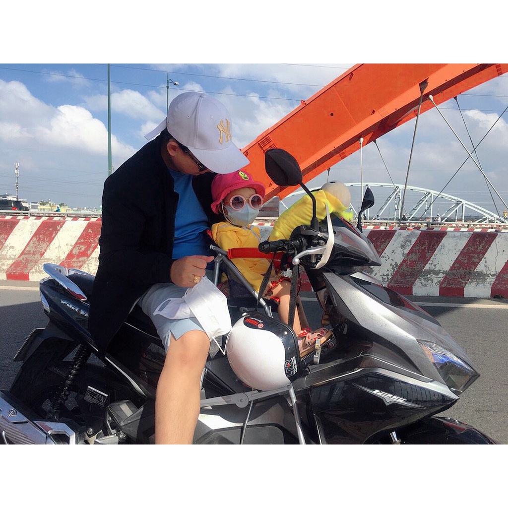 Ghế ngồi xe máy Airblade mới 2014 đến nay , GHẾ GA XẾP GẤP GỌN AN TOÀN CHO BÉ