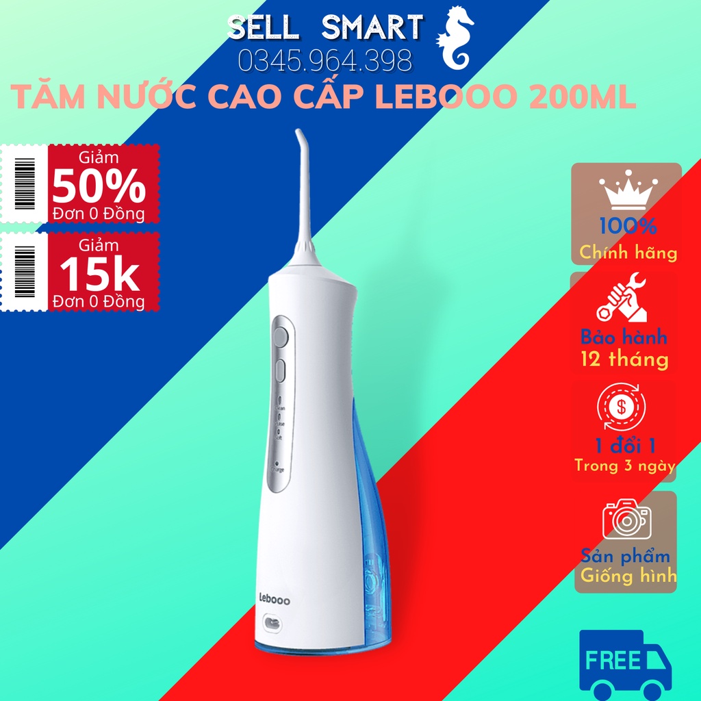 Tăm nước cao cấp Lebooo 200ml (Trắng) - Chính Hãng - Bảo Hành 1 Đổi