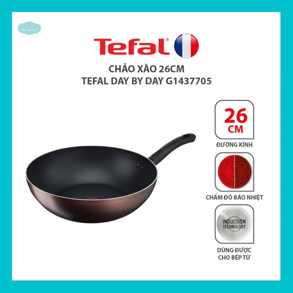 Chảo sâu lòng chống dính đáy từ 26cm Tefal Day By Day G1437705