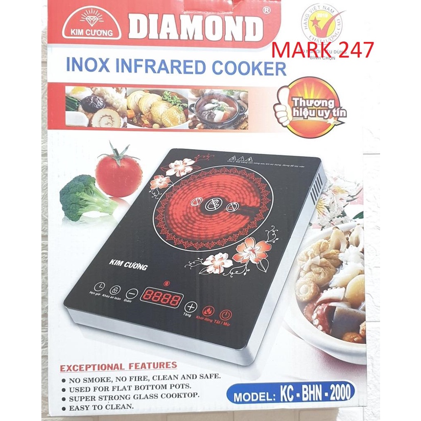 BẾP HỒNG NGOẠI KIM CƯƠNG BHN 2000