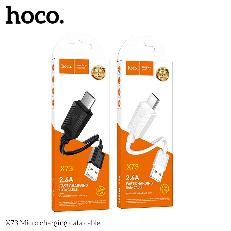 Cáp Sạc Hoco X73 Cổng Micro 2.4A Dây Dài 1m