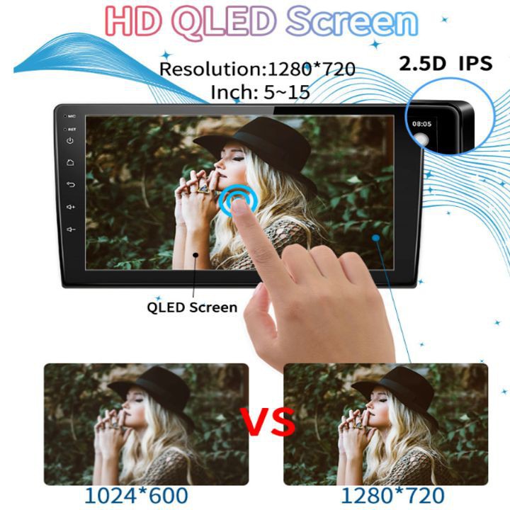 Màn hình DVD android 9-10inch 4G, Wifi, Ram 3G, Rom 32G - Màn hình QLED siêu nét - Hệ điều hành: Android 10.0