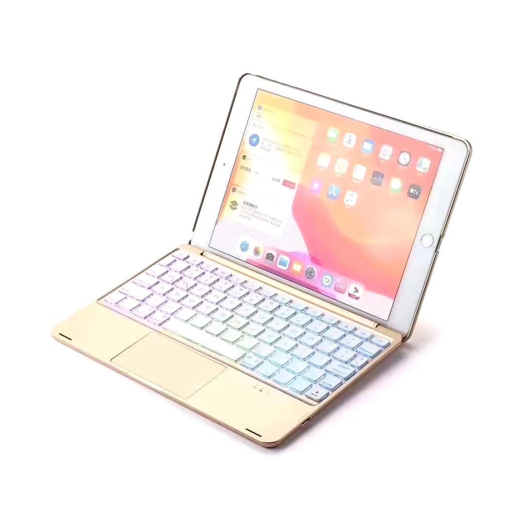 Bàn phím doanh nhân F8S cho ipad màn hình 9.7 inch 7 màu đèn - Có chuột  bàn phím - Hàng chính hãng