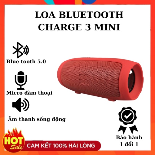 Loa Bluetooth JBL Không Dây Charge 3 Mini Giá rẻ Nghe Nhạc Hay Âm Thanh Chất Lượng Hỗ Trợ Cắm Thẻ Nhớ Và Usb