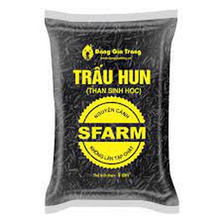 Giá thể trấu hun nguyên cánh/than sinh học biochar hãng sfarm đặng gia trang