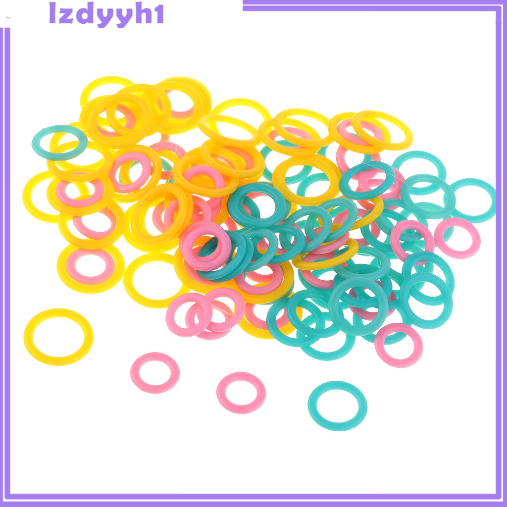 Joydiy 120 Chiếc Nhẫn Đánh Dấu Dệt Kim Cỡ Lớn Trơn Mịn