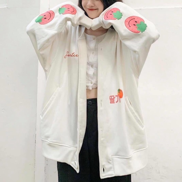Áo Cardigan Sweeties Nút Tay Dài Có Túi(Ảnh Thật 100% )