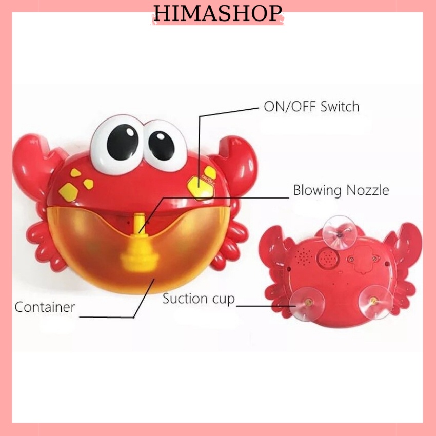 Đồ Chơi Nhà Tắm, Phòng Tắm Cho Bé Cua Tạo Bọt Phát Nhạc Thổi Bong Bóng HIMASHOP H031