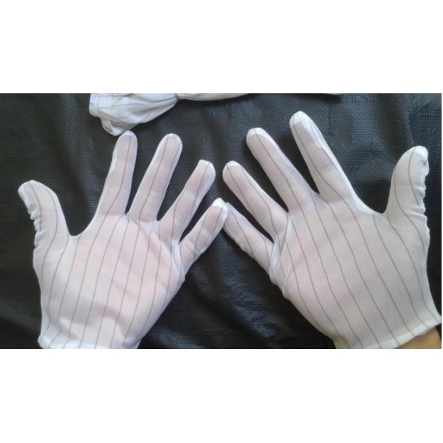 Găng tay vải Polyester chống tĩnh điện - ESD Gloves