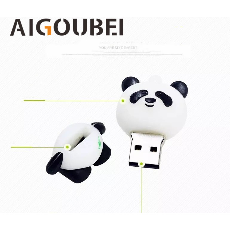 Dễ thương gấu trúc mới Ổ đĩa flash USB di động USB 1GB 2GB 4GB 8GB 16GB 32GB 64GB