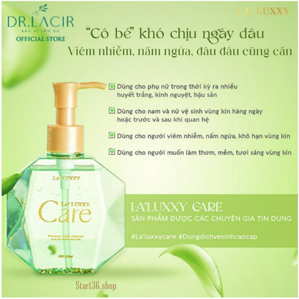 Dung dịch vệ sinh Dr Lacir Dung dịch vệ sinh phụ nữ La'luxxy ngừa nấm ngứa, duy trì độ ẩm, lưu hương lâu 150ml