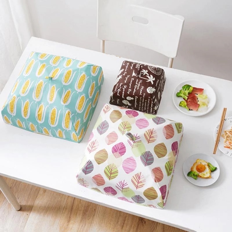 1 Lồng Bàn Đậy Thức Ăn Giữ Nhiệt Chống Bụi Bằng Lá Nhôm Có Thể Gấp Gọn