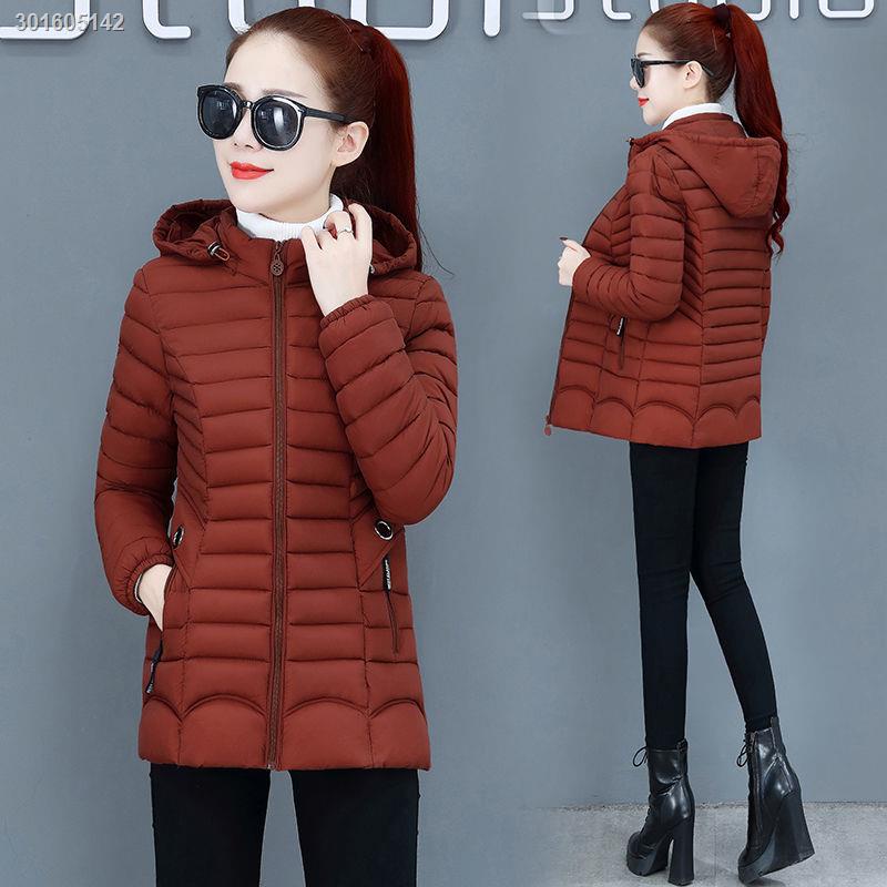 Áo khoác phao cotton dày dặn dáng ôm thời trang mùa đông phong cách Hàn Quốc dành cho nữ trung niên