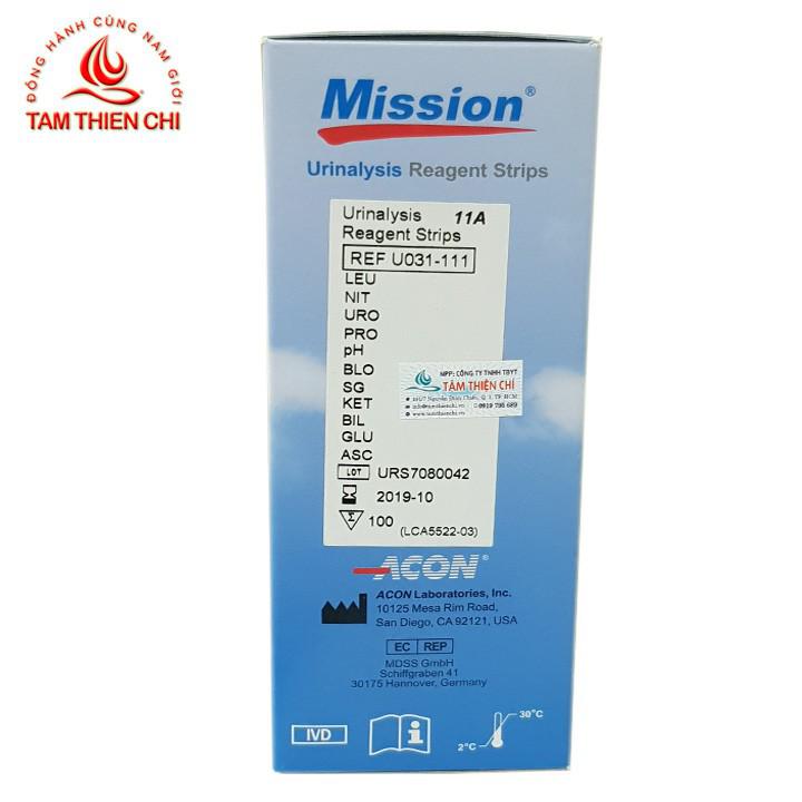 Que thử nước tiểu URS mission ACON 11 thông số hộp 100 test CTV