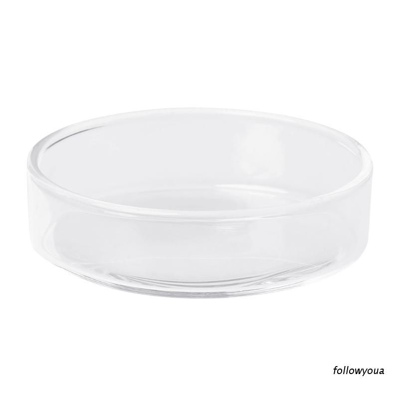 Đĩa Tròn Bằng Kính Trong Suốt Đựng Thức Ăn