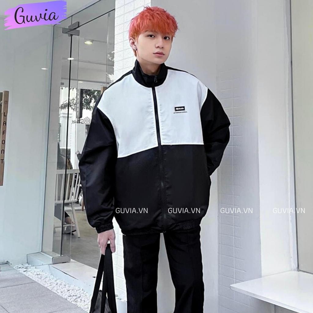Áo Khoác Bomber Dù MIDSIDE 2022 Nam Nữ Ulzzang Unisex Kiểu Form Rộng 2 Lớp Jacket GUVIA