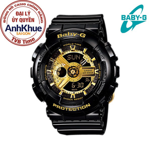 Đồng hồ nữ dây nhựa Casio Baby-G chính hãng Anh Khuê BA-110-1ADR