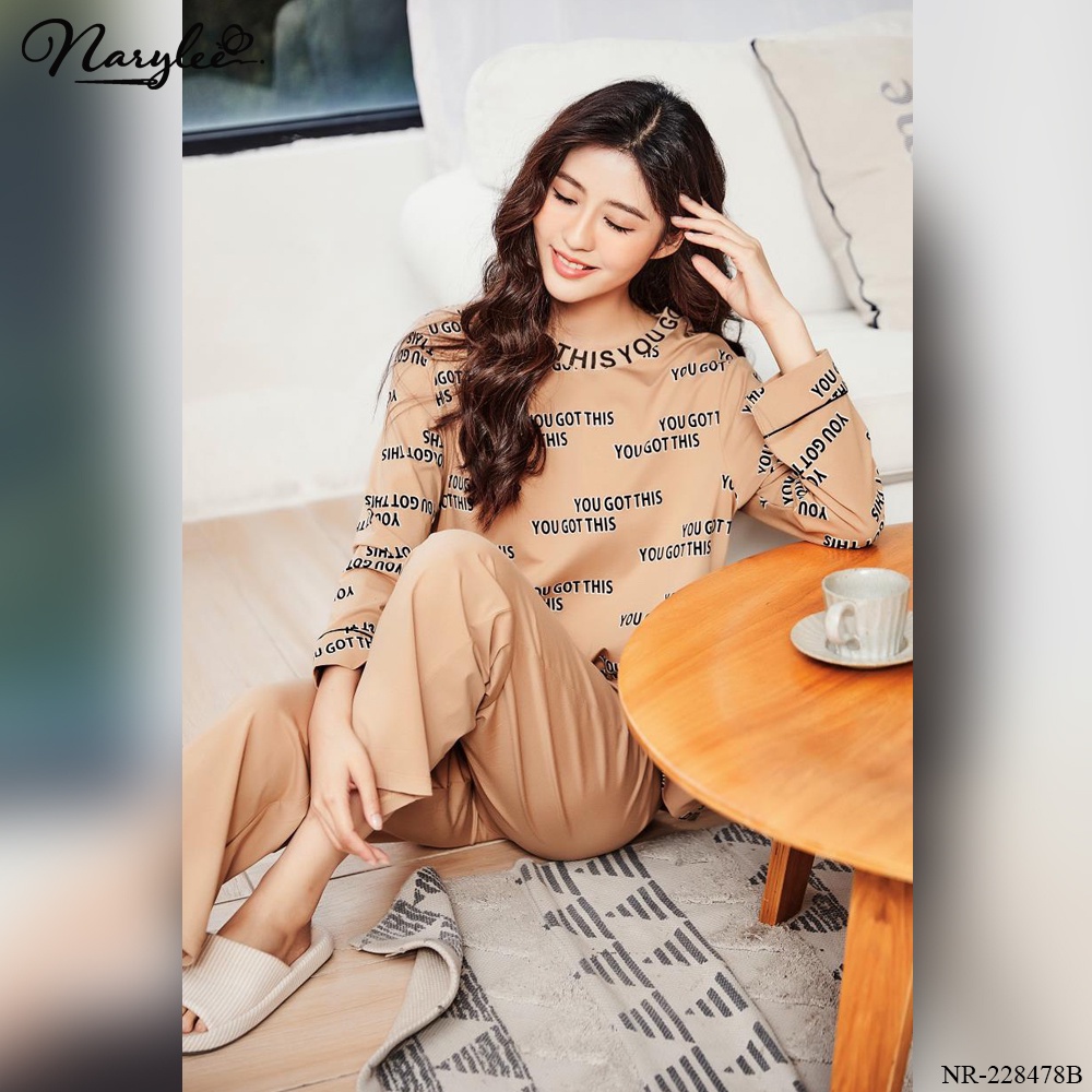 [CHÍNH HÃNG] Đồ bộ mặc nhà nữ dài tay NARYLEE chất liệu cotton kháng khuẩn chống tia UV mã NR8478