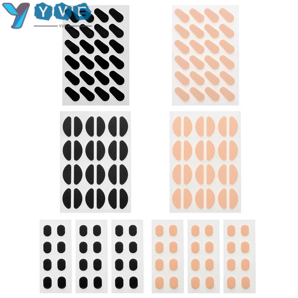 YVETTE 12 Pairs Soft Unisex High Temperature Resistance Skin Tone/Black Without Creasing Glasses Nose Pads