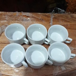 Bộ ly nước ( 6ly ) sứ trắng cao 4cm